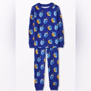 Hanna Andersson Blue Dreidel Hanukkah Two Piece